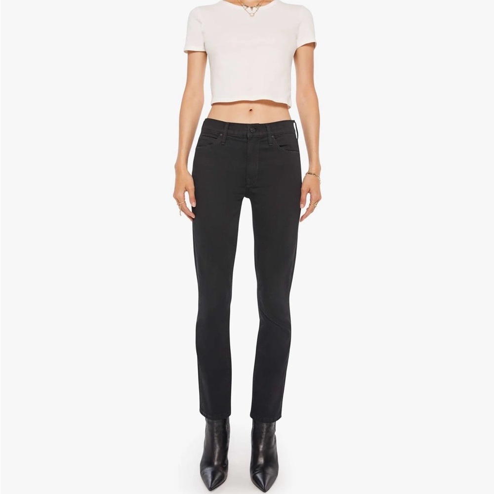 MOTHER Black Straight Leg Women's Jeans